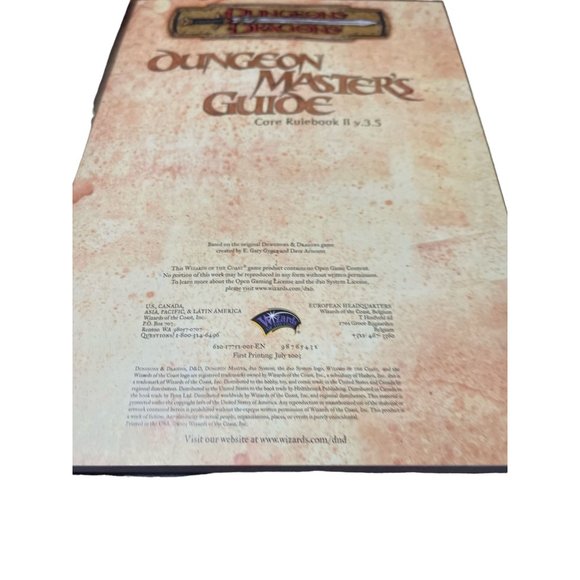 Dungeon Masters Guide Dungeons & Dragons Core Rulebook II v.3.5 1st Printing - Picture 3 of 4